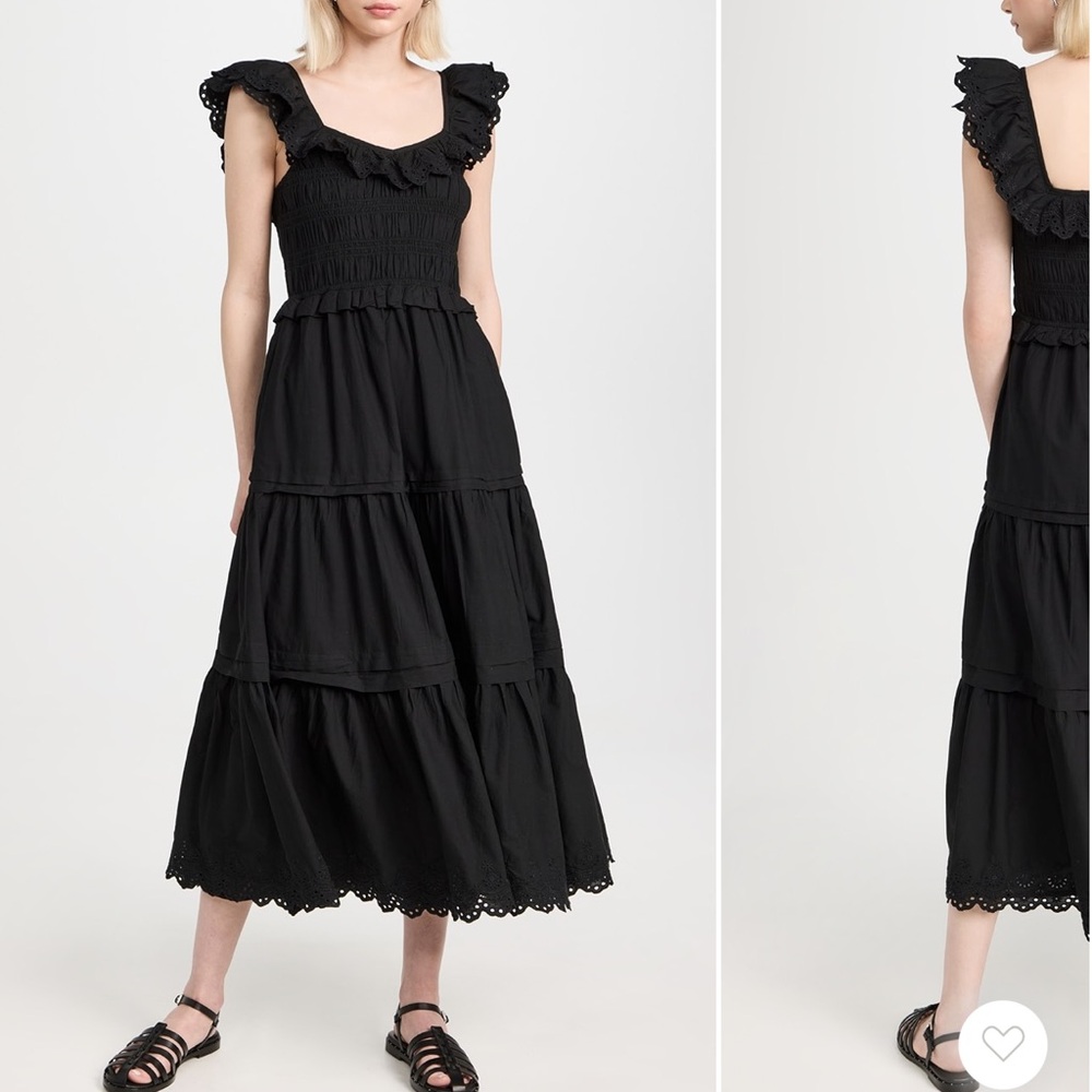 Madewell Madilynn ruffle neck lucie midi dress size 14